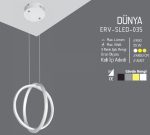 ERVA LEDLİ AVİZE DÜNYA GOLD PLAFONYER