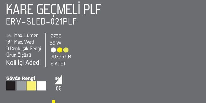 ERVA LEDLİ AVİZE KARE GEÇMELİ GOLD PLAFONYER