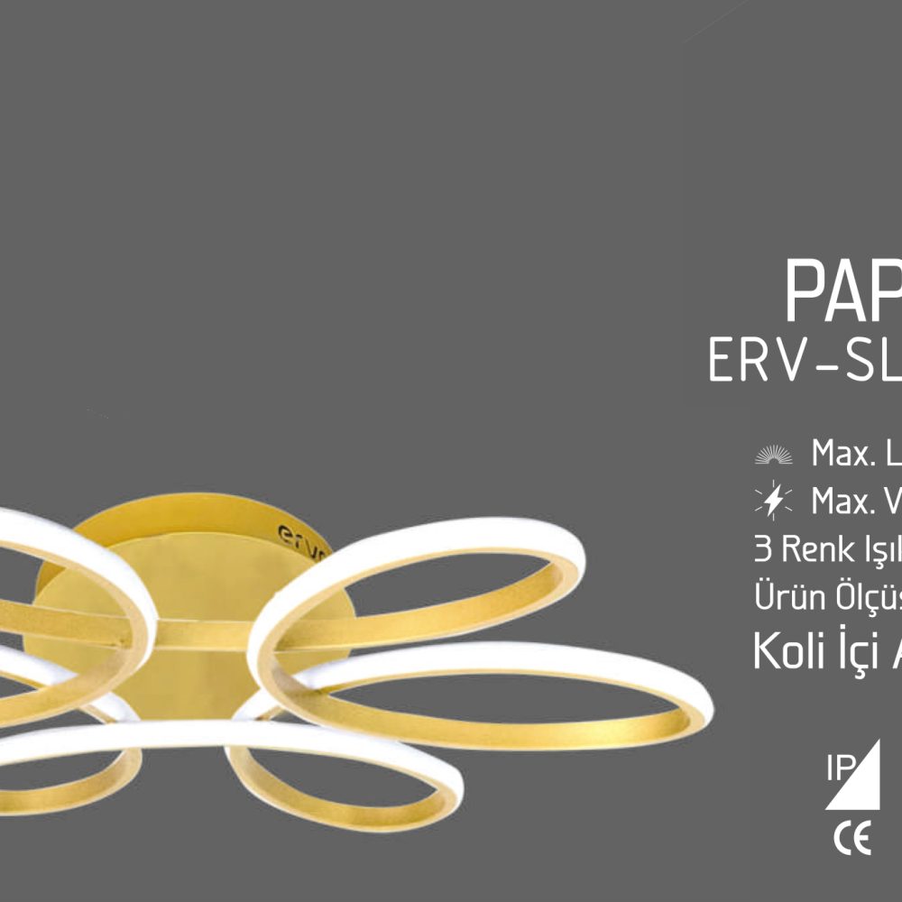 ERVA LEDLİ AVİZE PAPATYA SİYAH PLF
