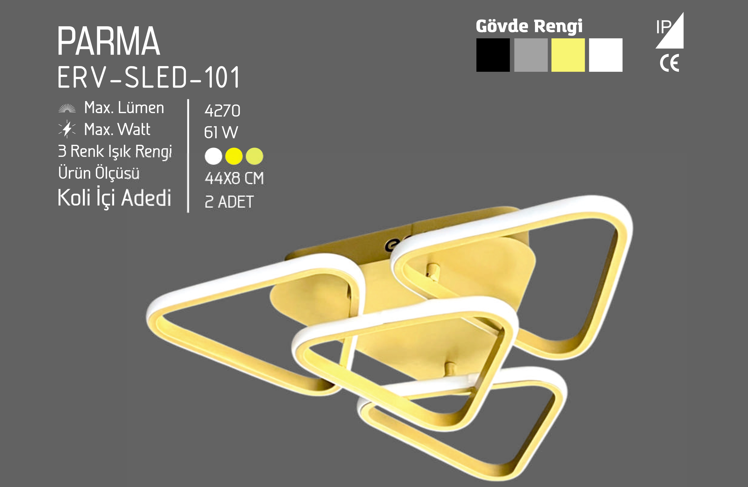 Erva Ledli Avize Parma Gold